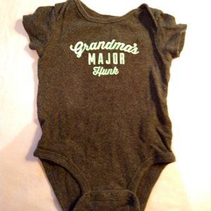 infant onesie, graphic design 'Grandma's MAJOR Hunk', 6M, Carter's